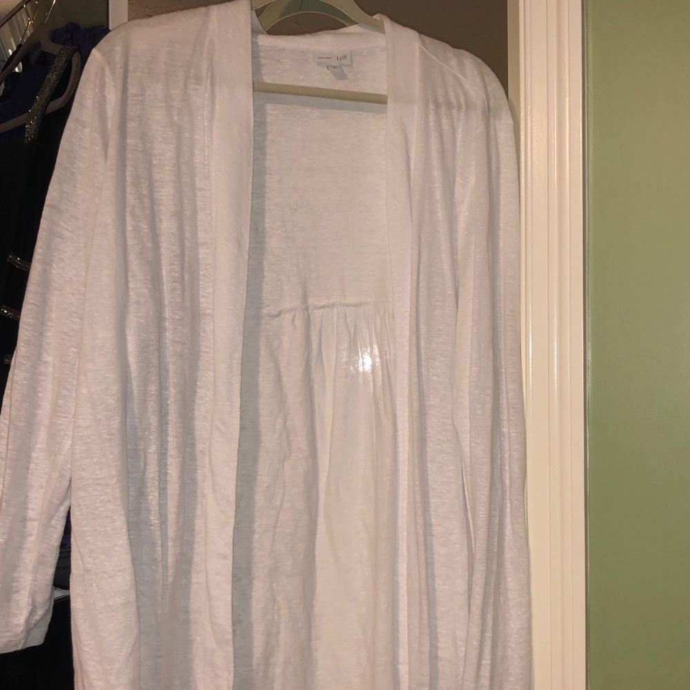 Cardigan linen white brand new but no tags